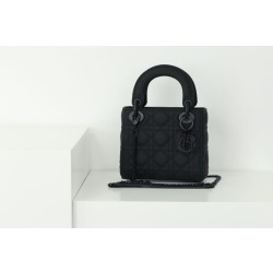 Replica Dior Mini Borsa Lady Dior Cannage Nero