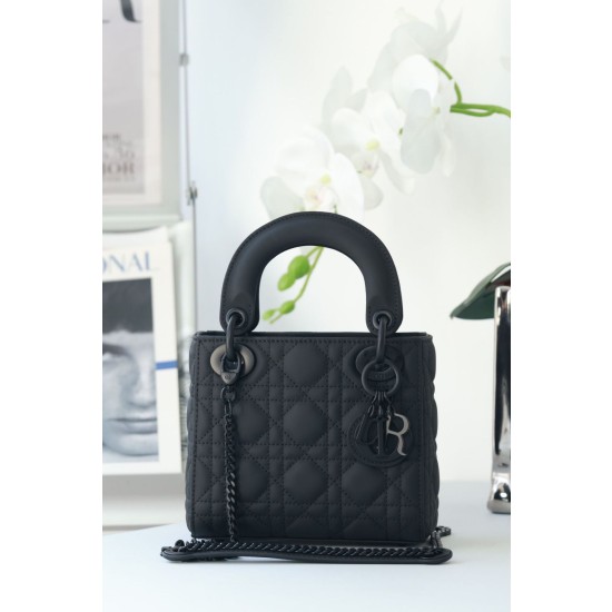 Replica Dior Mini Borsa Lady Dior Cannage Nero