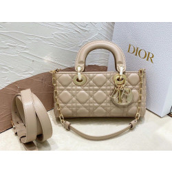 Replica Dior Piccola Borsa Replica 1:1 Lady D-Joy Dior Cannage Albicocca