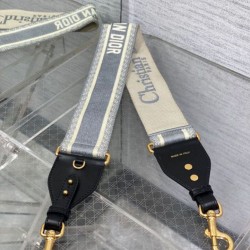 Qualità Specchio Replica falso Dior Tracolla con Ricamo Anello Tela Grigio Riproduzione Fedele falso Dior Tracolla con Ricamo Anello Tela Grigio imitazioni