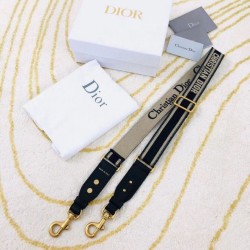 Qualità Specchio Replica falso Dior Tracolla Regolabile con Ricamo Obliquo Blu Riproduzione Fedele falso Dior Tracolla Regolabile con Ricamo Obliquo Blu imitazioni