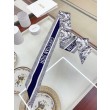 Sciarpa Mitzah Toile de Jouy Soleil Dior Twill di seta Blu