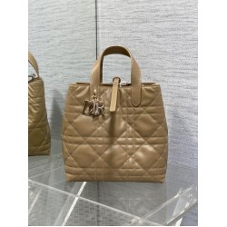 Qualità superiore replica tote verticale Dior piccola/media Dior Toujours marrone
