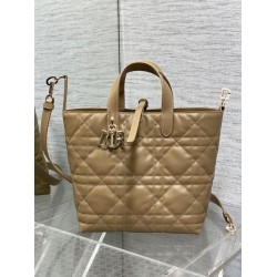 Qualità superiore replica tote verticale Dior piccola/media Dior Toujours marrone
