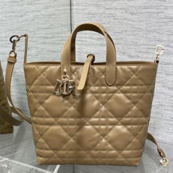 Riproduzione Fedele Qualità superiore replica tote verticale Dior piccola/media Dior Toujours marrone imitazioni