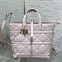 Riproduzione Fedele Borsa Replica 1:1 tote verticale Dior piccola/media Dior Toujours rosa imitazioni