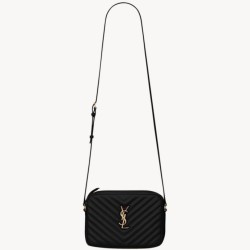 Riproduzione Fedele YSL saint Laurent Lou camera bag nera in vitello trapuntato imitazioni