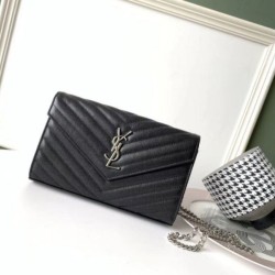 Qualità Specchio Replica Pari all'originale replica Portafoglio YSL Saint Laurent WOC Monogram Chain Noir Riproduzione Fedele Pari all'originale replica Portafoglio YSL Saint Laurent WOC Monogram Chain Noir imitazioni