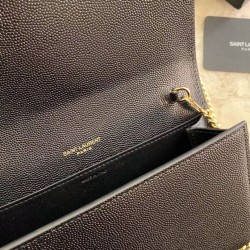 Qualità Specchio Replica Qualità superiore replica Portafoglio YSL Saint Laurent WOC Uptown Chain Nero Riproduzione Fedele Qualità superiore replica Portafoglio YSL Saint Laurent WOC Uptown Chain Nero imitazioni