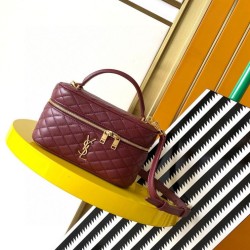 Qualità Specchio Replica Imitazione Borsa mini Vanity Gaby YSL Saint Laurent Bordeaux Riproduzione Fedele Imitazione Borsa mini Vanity Gaby YSL Saint Laurent Bordeaux imitazioni