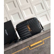 YSL saint Laurent Lou camera bag nera in vitello trapuntato YSL saint Laurent Lou camera bag nera in vitello trapuntato