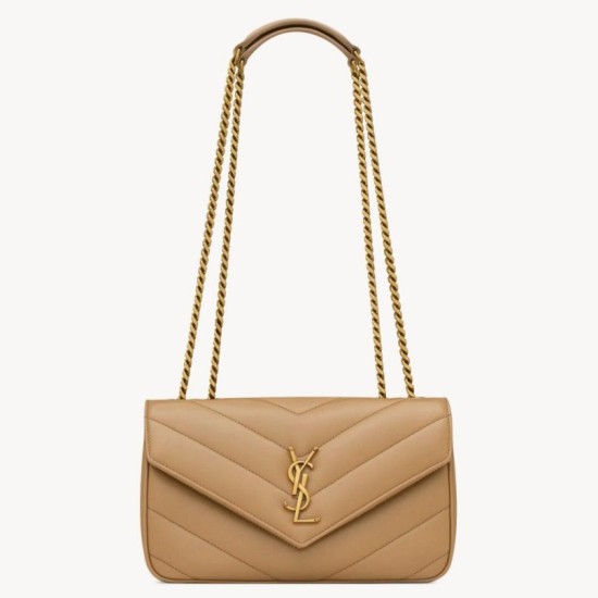 YSL Saint Laurent LouLou Small Bag Matelasse Beige