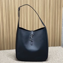 Riproduzione Fedele Imitazione Borse Replica grande YSL Saint Laurent le 5 &agrave; 7 Supple nera imitazioni