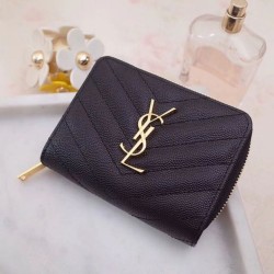 Qualità Specchio Replica Pari all'originale replica di alta qualità Portafoglio compatto con cerniera YSL Saint Laurent Nero Riproduzione Fedele Pari all'originale replica di alta qualità Portafoglio compatto con cerniera YSL Saint Laurent Nero imitazioni