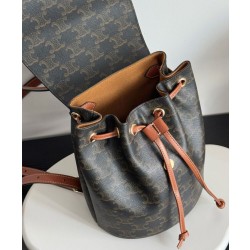 Zaino Celine Celine Bonnie Triomphe Canvas Coffee