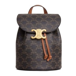 Zaino Celine Celine Bonnie Triomphe Canvas Coffee