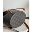 Zaino Celine Celine Bonnie Triomphe Canvas Coffee