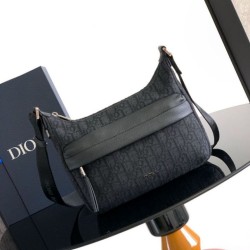 Riproduzione Fedele Borse Replica hobo morbida Dior Rider piccola da uomo replica Dior Dior Oblique Jacquard nera Imitazione imitazioni