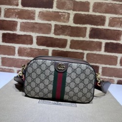 Riproduzione Fedele Borsa a tracolla Gucci Ophidia piccola da uomo 752591 marrone Imitazioni imitazioni