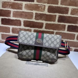 Riproduzione Fedele Replica Marsupio Gucci Ophidia piccolo da uomo 752597 marrone imitazioni