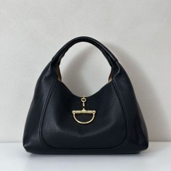 Riproduzione Fedele Borsa Replica Gucci Softbit Media/Maxi con Manico a Mezzaluna 837466 Nera Imitazione imitazioni