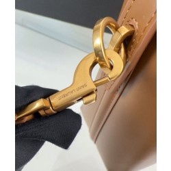 Borse Replica Alta Qualità a hobo YSL Saint Laurent Le 37 Mini Shiny 765870 Caffè Imitazioni
