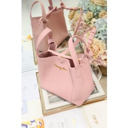 Borsa a secchiello Dior Signature piccola/media rosa