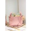 Borsa a secchiello Dior Signature piccola/media rosa