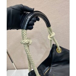 Borsa a tracolla Prada Mariner grande Re-Nylon Replica 1BC244 Nero/Caffè Imitazione