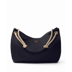 Borsa a tracolla Prada Mariner grande Re-Nylon Replica 1BC244 Nero/Caffè Imitazione