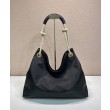 Borsa a tracolla Prada Mariner grande Re-Nylon Replica 1BC244 Nero/Caffè Imitazione