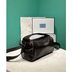 Borse Replica di alta qualità Prada Nappa Replica 2VH188 Caffè scuro Imitazione Outlet