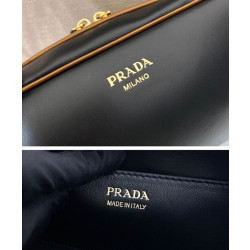Borsa a tracolla Prada Swing Smooth Replica 1BC249 Nero