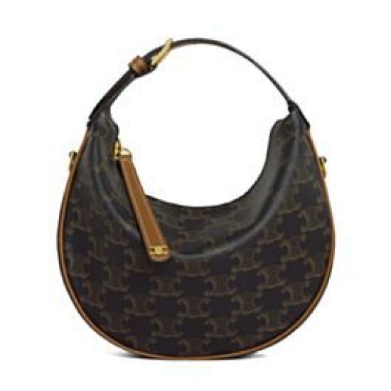 Borse Firmate Replica Celine Teen Celine Lulu replica Celine con stampa logo 120722 Caffè
