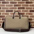 Borsa da viaggio Gucci media in tela GG Replica Gucci da uomo 802095 marrone