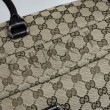 Borsa da viaggio Gucci media in tela GG Replica Gucci da uomo 802095 marrone