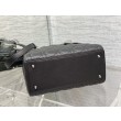 Qualità superiore replica Dior Lady Dior Media in Pelle di Vitello Granata Nera Imitazioni