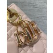 Borsa Dior Lady Dior Mini con Catena e Charms in Resina Rosa Imitazioni