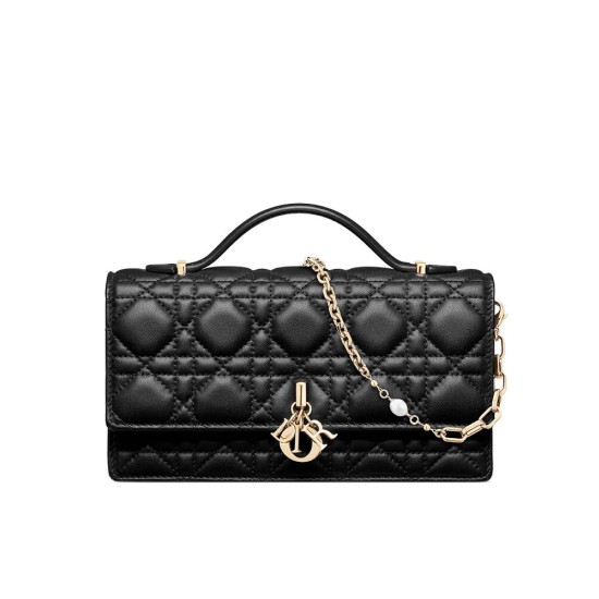 Borsa Dior My Dior con Maniglia 21 cm Nera