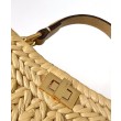 Bora Pari all'originale replica Fendi Peekaboo Sabbia in Pelle e Fibre Intrecciate 8BN335 Albicocca Imitazioni
