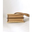 Bora Pari all'originale replica Fendi Peekaboo Sabbia in Pelle e Fibre Intrecciate 8BN335 Albicocca Imitazioni
