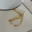 Borsa Gucci Softbit Media/Maxi con Manico a Mezzaluna 837466 Bianca Imitazioni