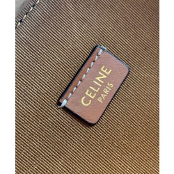 Qualità superiore replica Half Moon Box con stampa logo Celine replica Celine 10K642 Caffè Imitazione