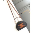 Qualità superiore replica Half Moon Box con stampa logo Celine replica Celine 10K642 Caffè Imitazione