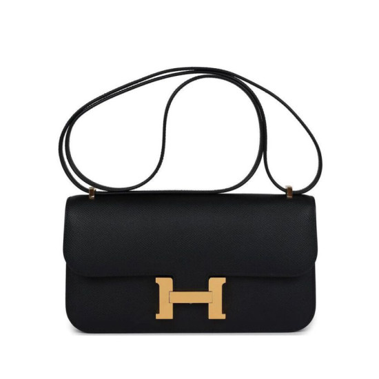 Borsa Hermès Constance Elan Long Clutch Etoupe Epsom Nera Imitazioni