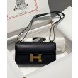 Borsa Hermès Constance Elan Long Clutch Etoupe Epsom Nera Imitazioni