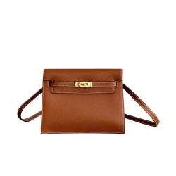 Borse Replica Alta Qualità Hermès Kelly Replica Hermès Danse 22 cm Caffè/Grigio Imitazione Outlet