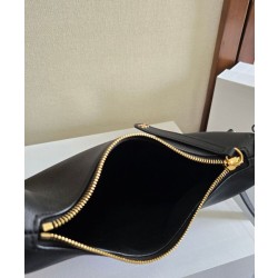 Borse Imitazioni Hobo Celine Teen Celine Lulu replica Celine in pelle di vitello granata 120723 Nero/Crema