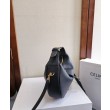 Borse Imitazioni Hobo Celine Teen Celine Lulu replica Celine in pelle di vitello granata 120723 Nero/Crema