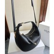 Borse Imitazioni Hobo Celine Teen Celine Lulu replica Celine in pelle di vitello granata 120723 Nero/Crema